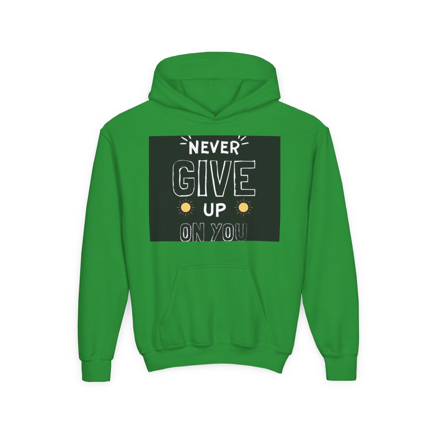 Never Give Up/Heavy Blend Hooded Sweatshirt