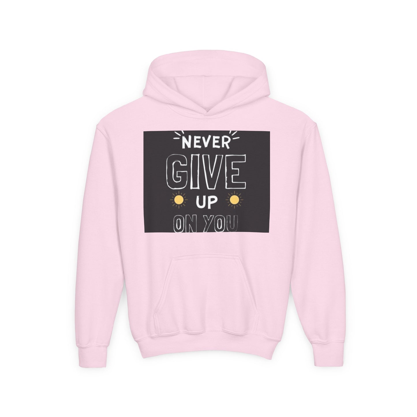 Never Give Up/Heavy Blend Hooded Sweatshirt