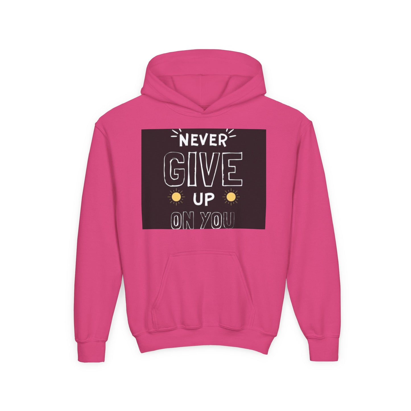 Never Give Up/Heavy Blend Hooded Sweatshirt