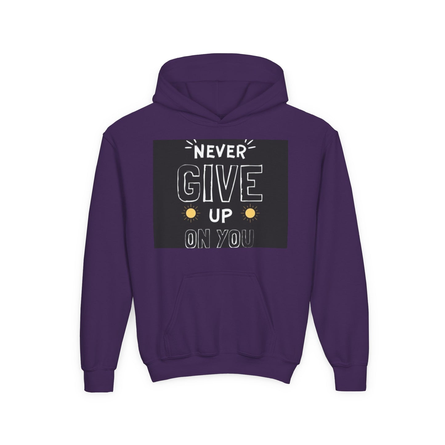 Never Give Up/Heavy Blend Hooded Sweatshirt