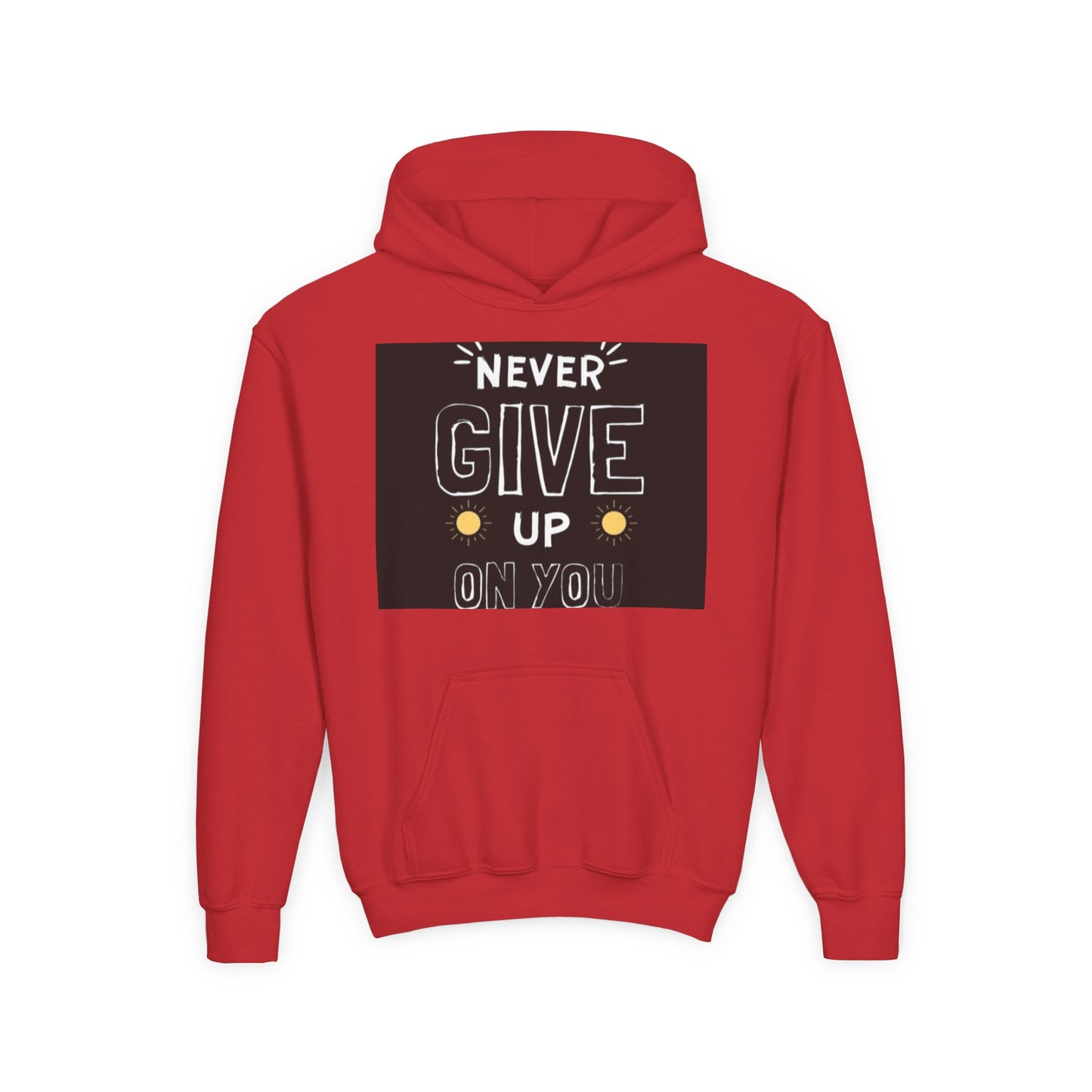 Never Give Up/Heavy Blend Hooded Sweatshirt