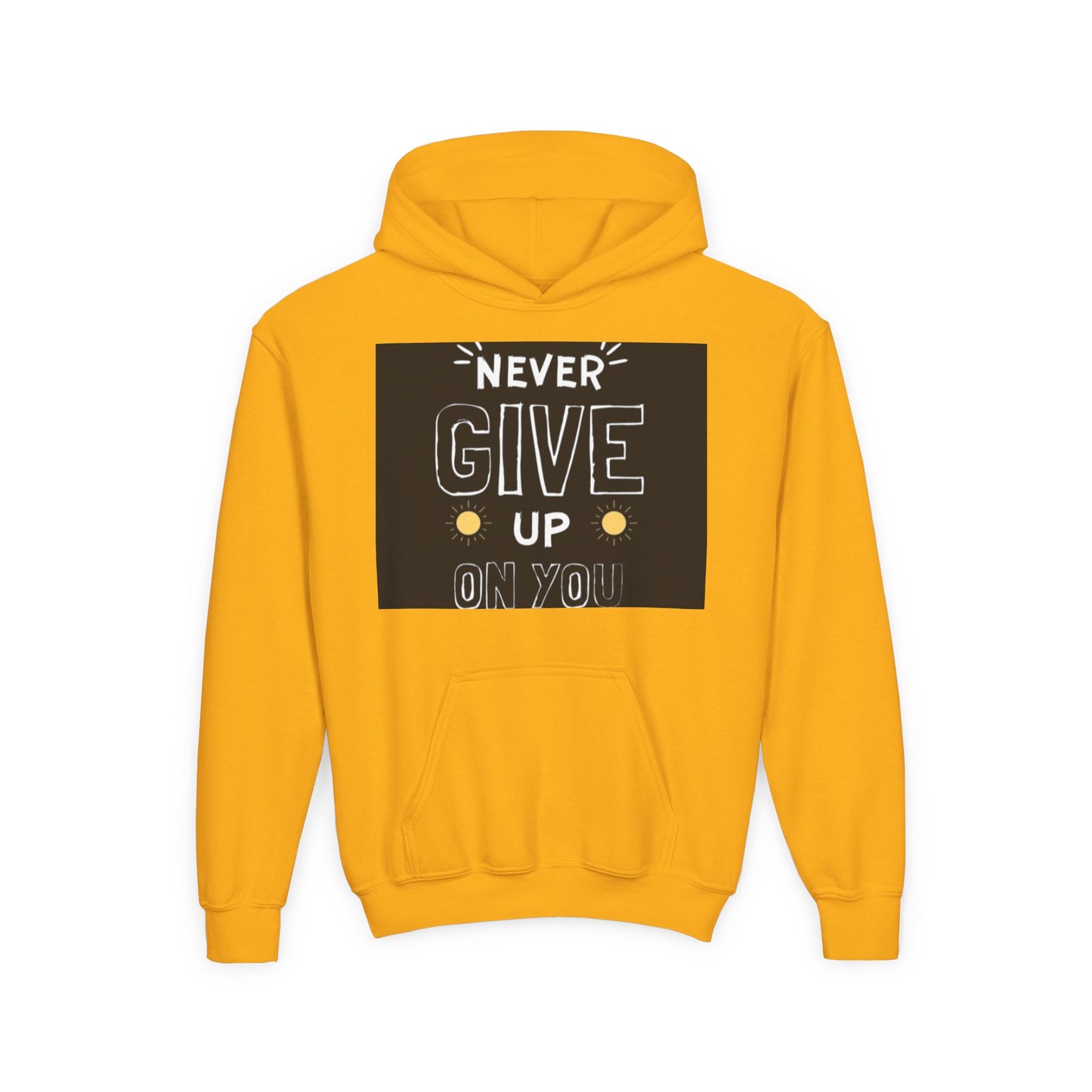 Never Give Up/Heavy Blend Hooded Sweatshirt
