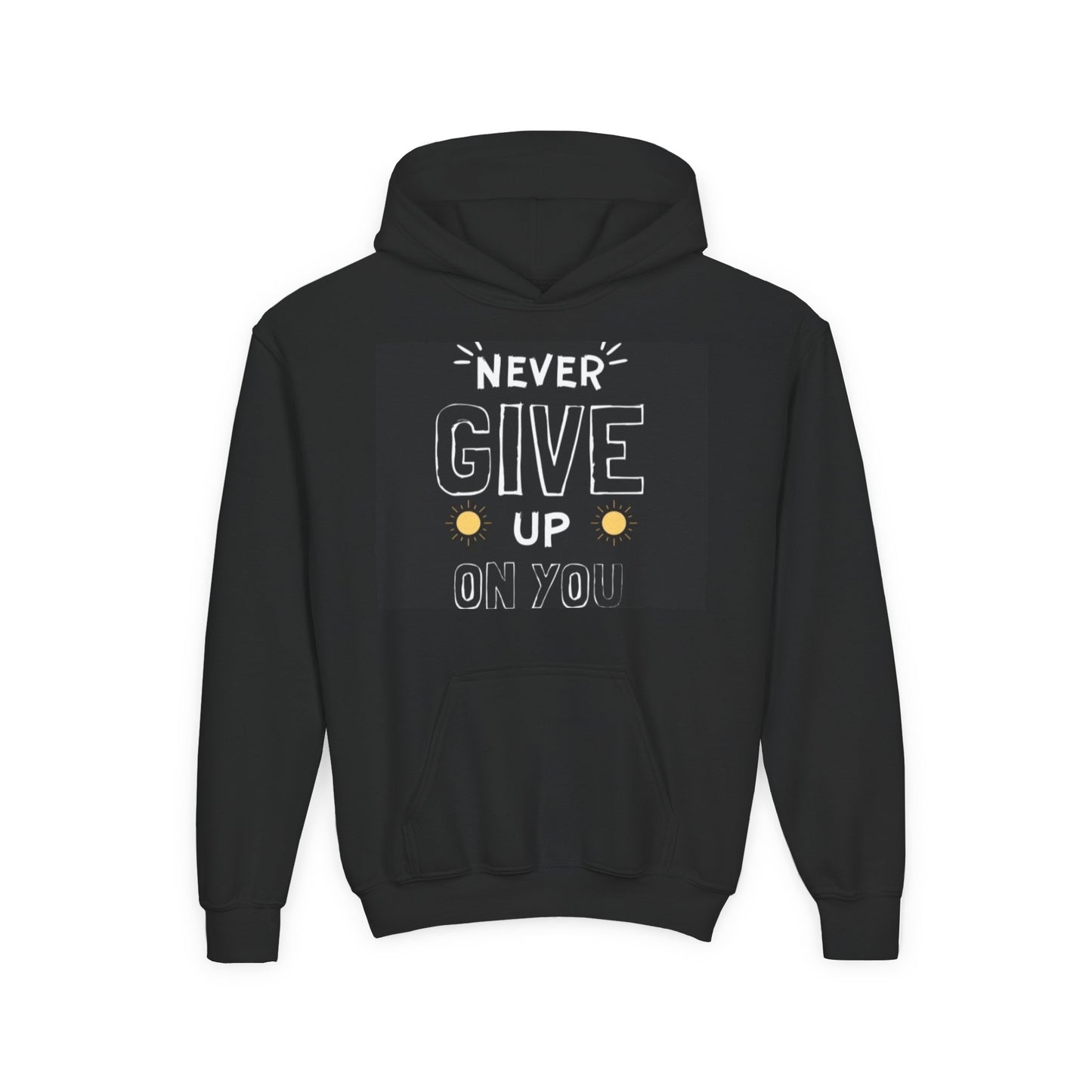Never Give Up/Heavy Blend Hooded Sweatshirt