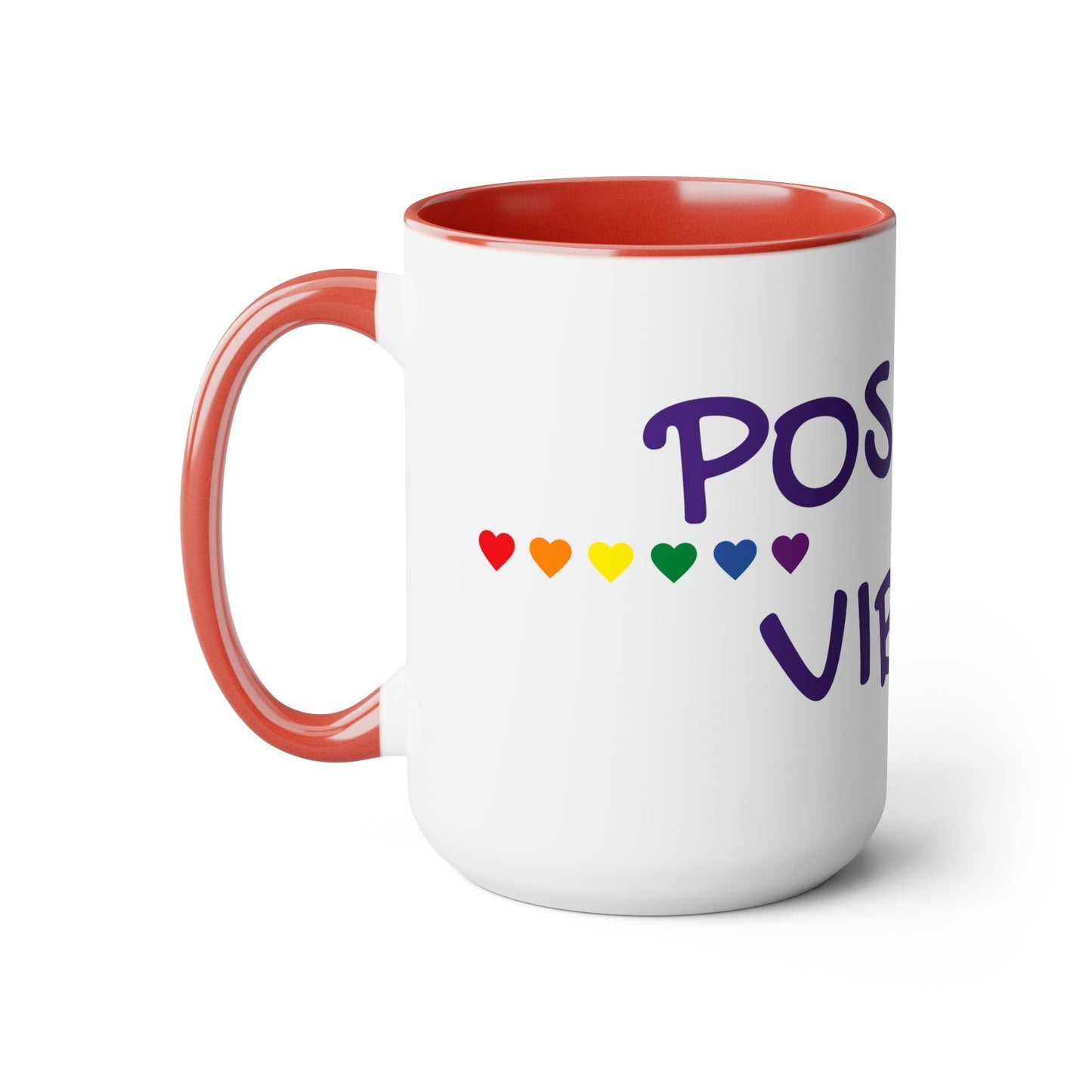 PositiveV/Two-Tone Coffee Mugs, 15oz