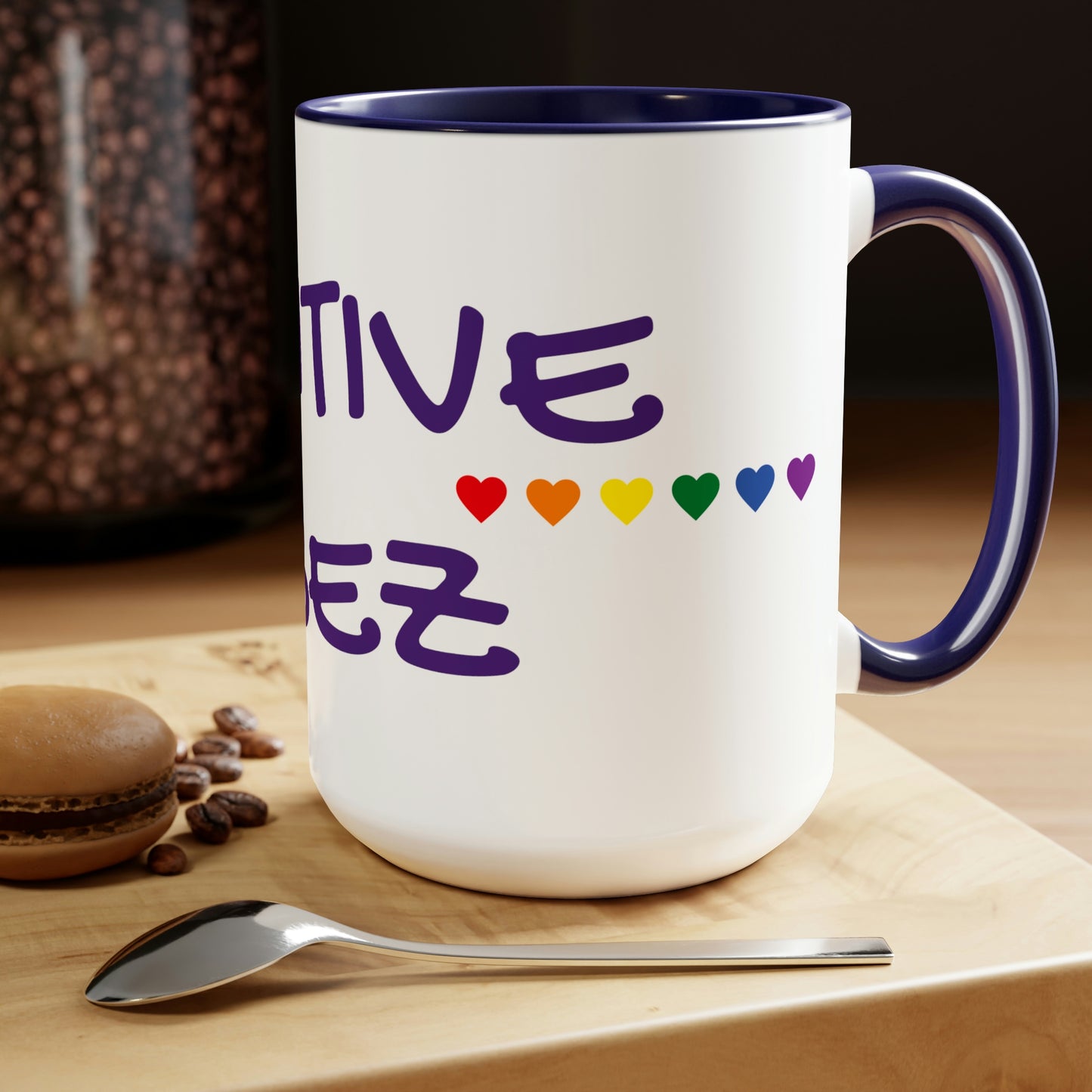 PositiveV/Two-Tone Coffee Mugs, 15oz
