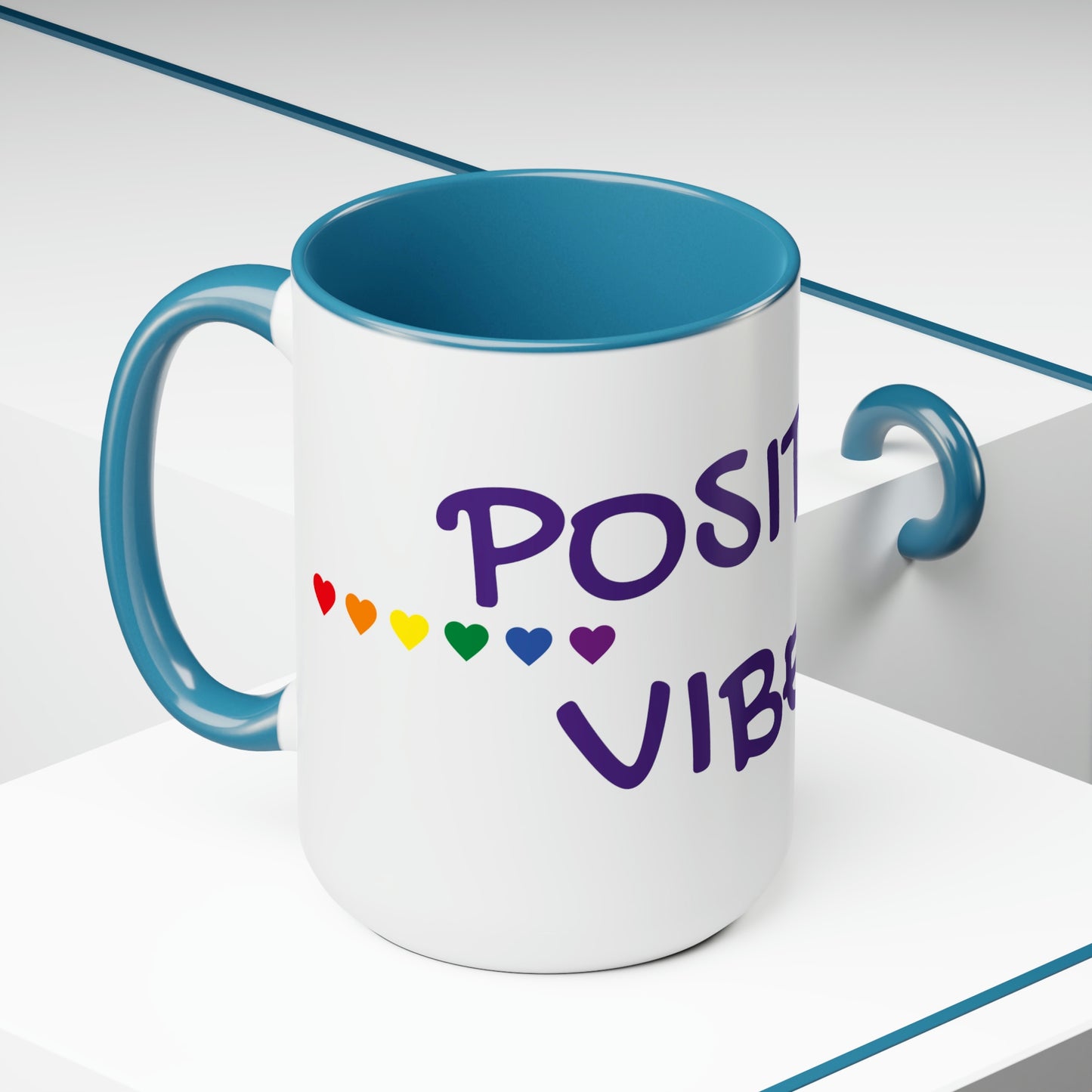 PositiveV/Two-Tone Coffee Mugs, 15oz