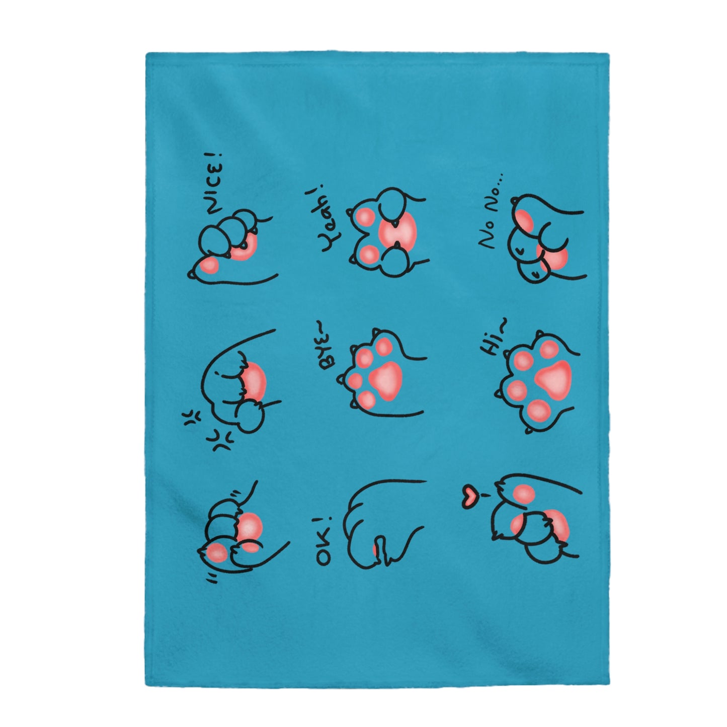 DemPawsTblue/Velveteen Plush Blanket