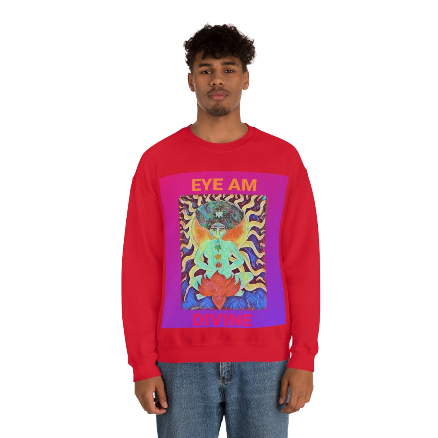 Eye Am Divine/Unisex Heavy Blend Crewneck Sweatshirt
