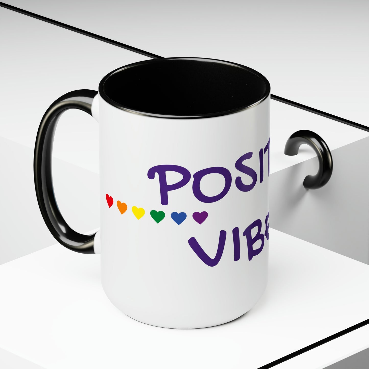 PositiveV/Two-Tone Coffee Mugs, 15oz