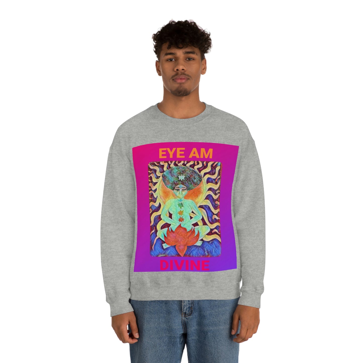 Eye Am Divine/Unisex Heavy Blend Crewneck Sweatshirt