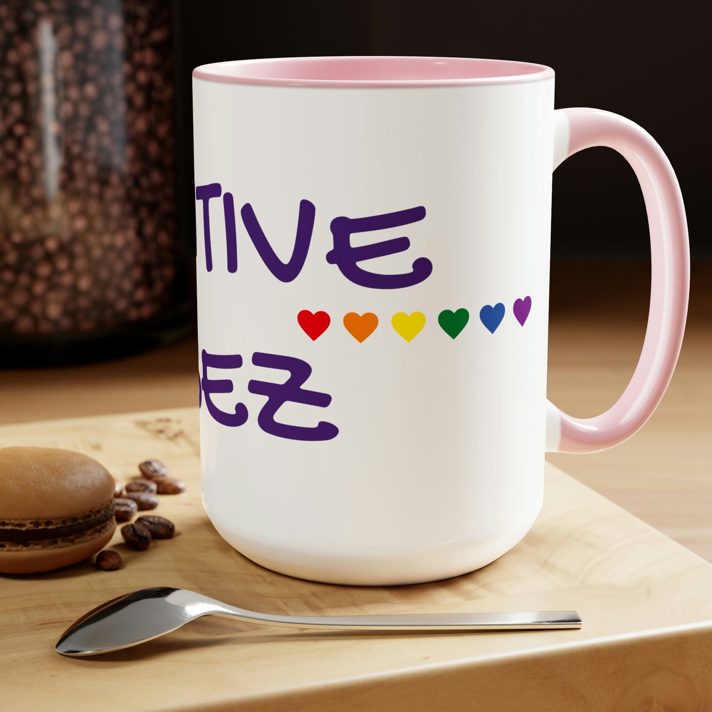 PositiveV/Two-Tone Coffee Mugs, 15oz
