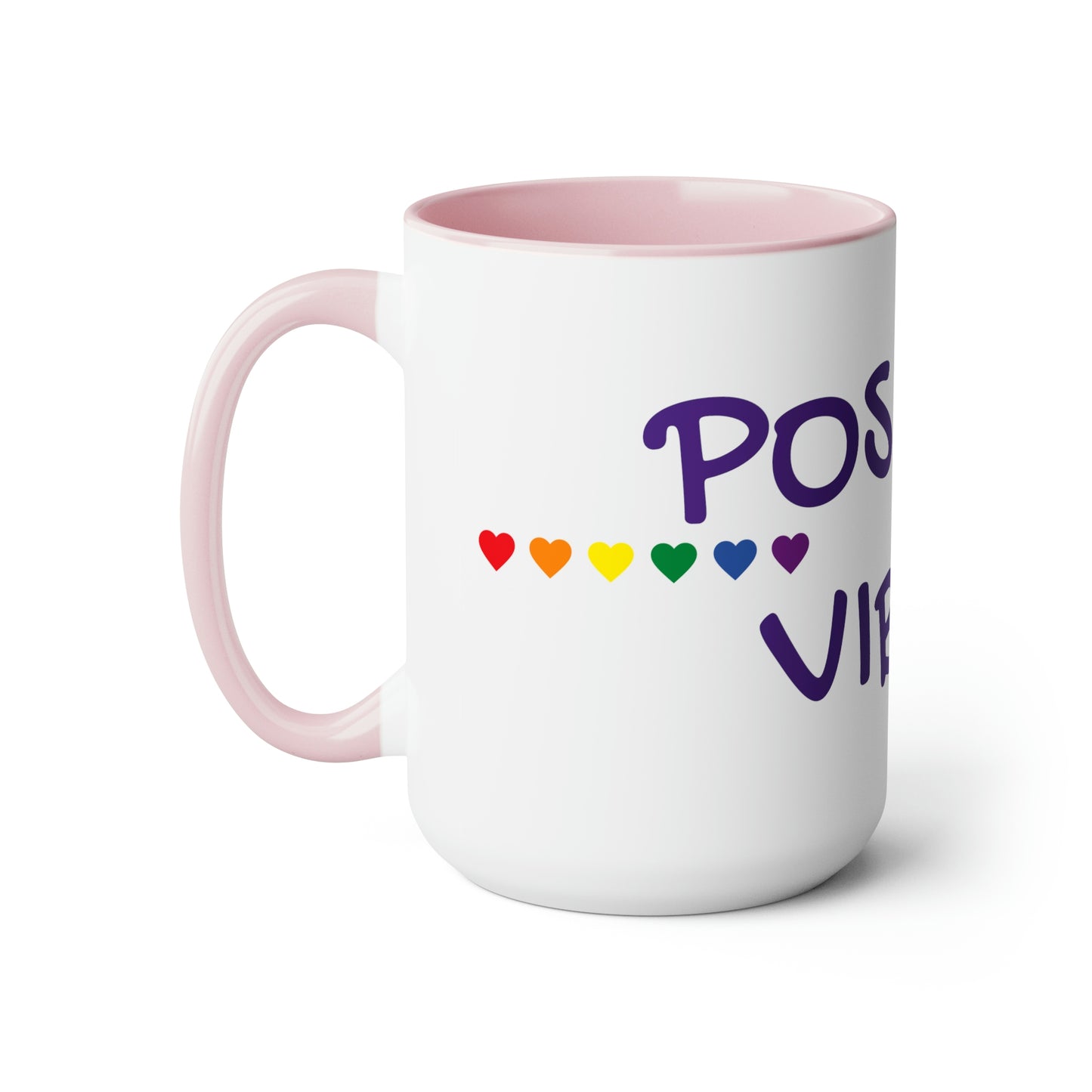 PositiveV/Two-Tone Coffee Mugs, 15oz