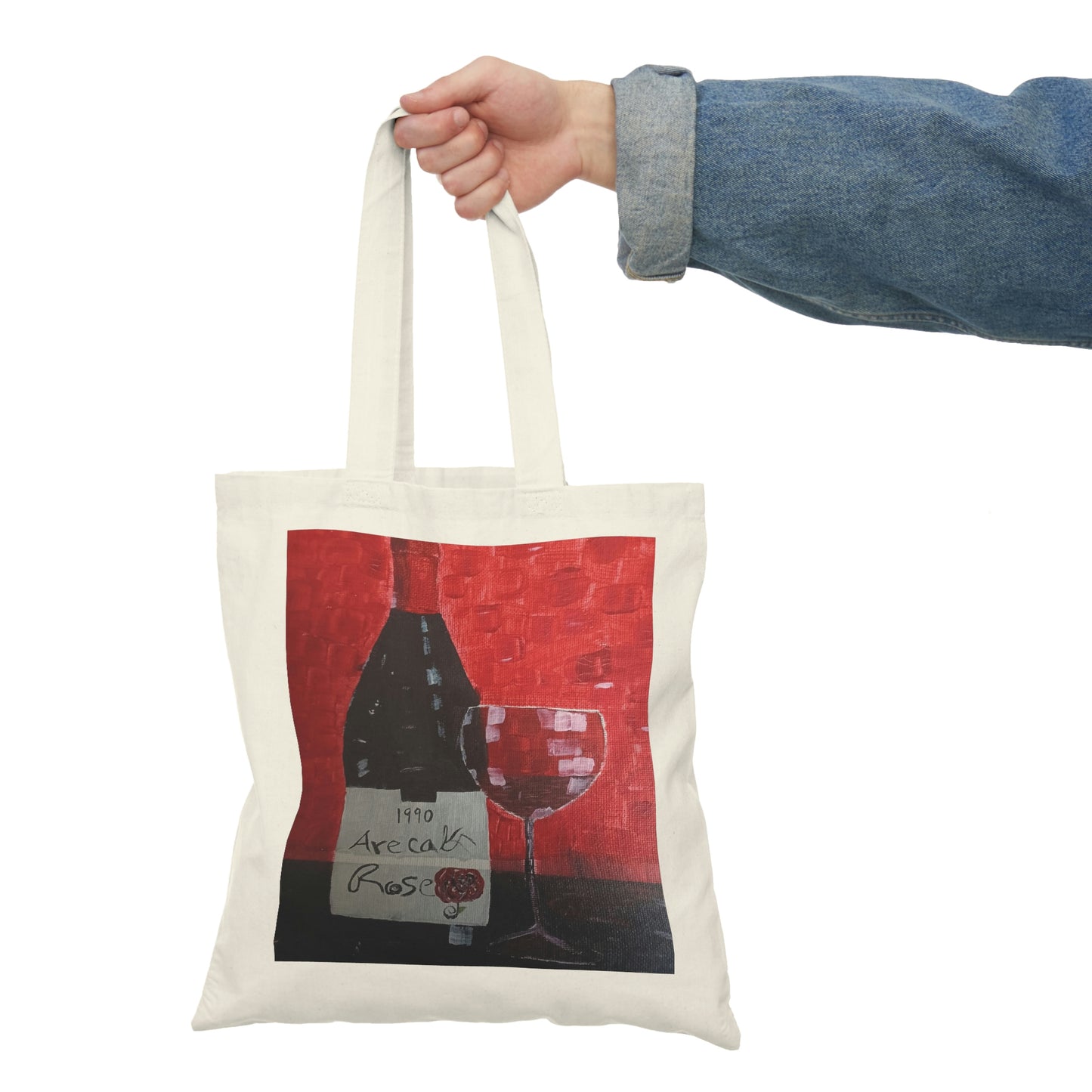 Love Wine/Natural Tote Bag