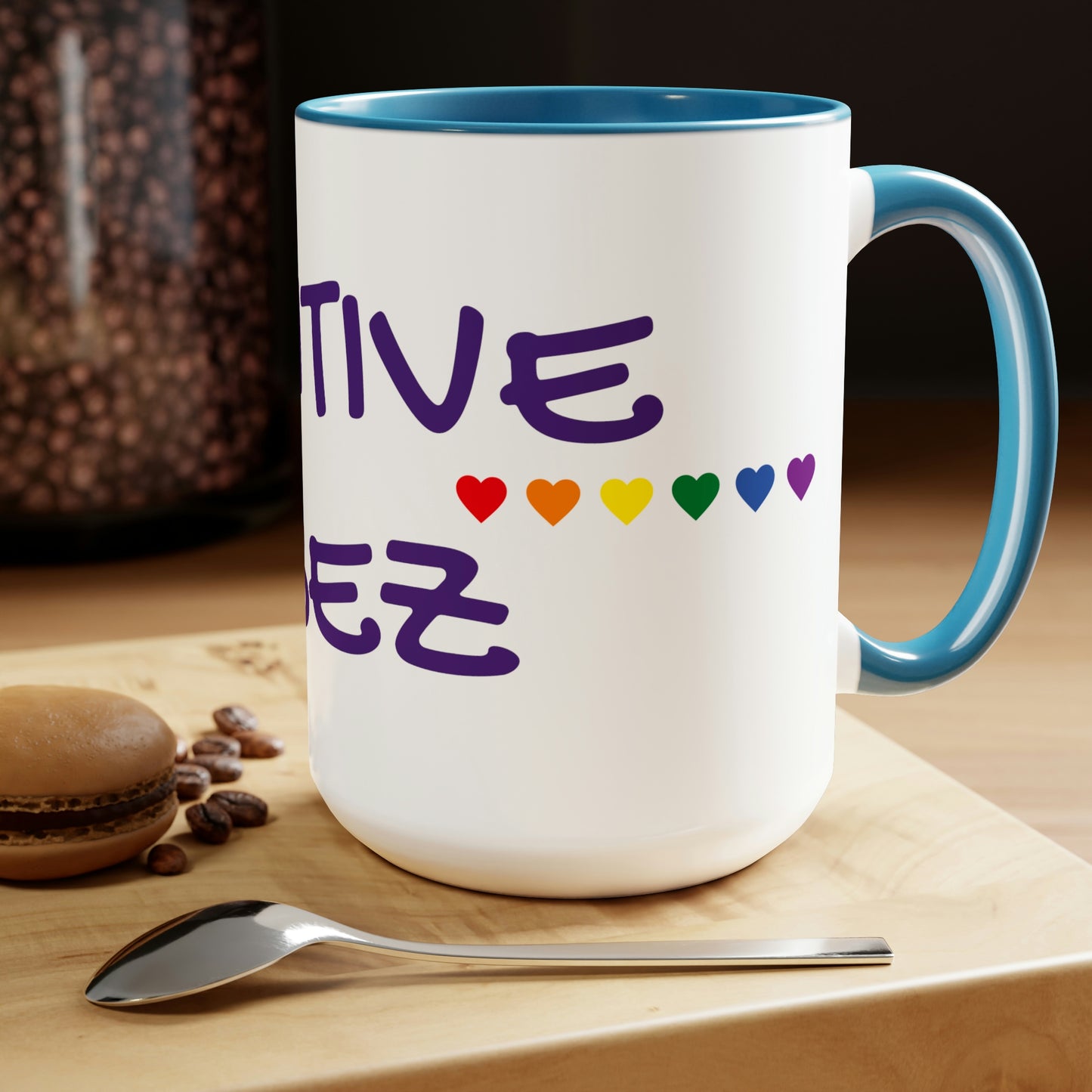 PositiveV/Two-Tone Coffee Mugs, 15oz