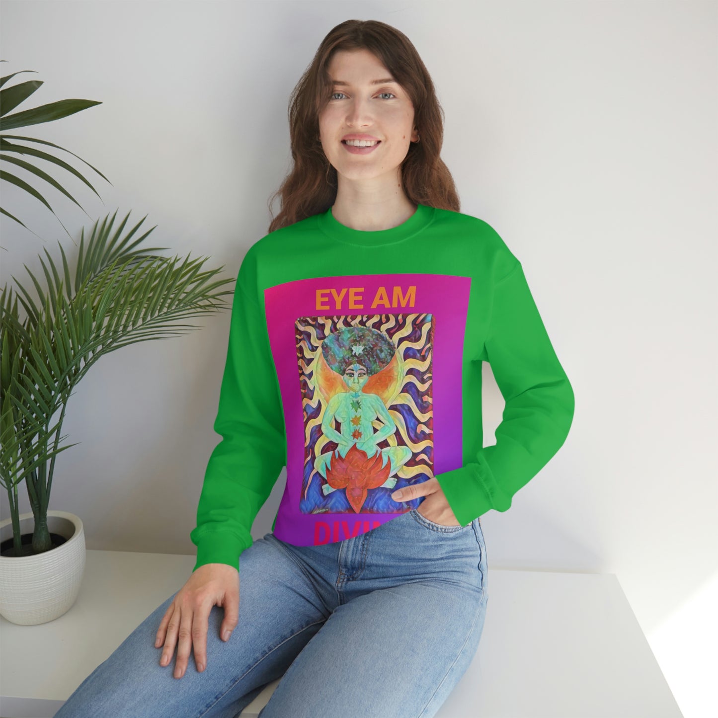 Eye Am Divine/Unisex Heavy Blend Crewneck Sweatshirt