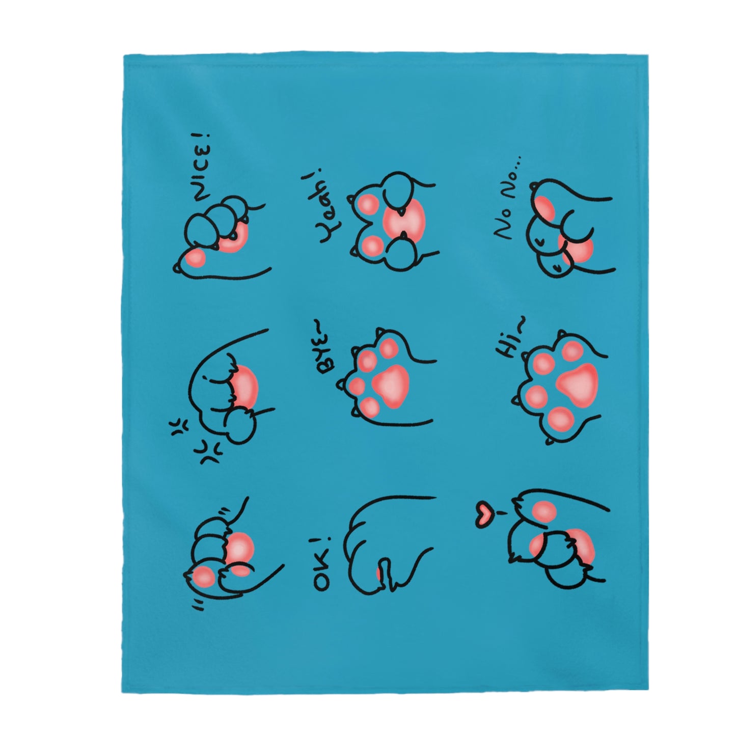 DemPawsTblue/Velveteen Plush Blanket