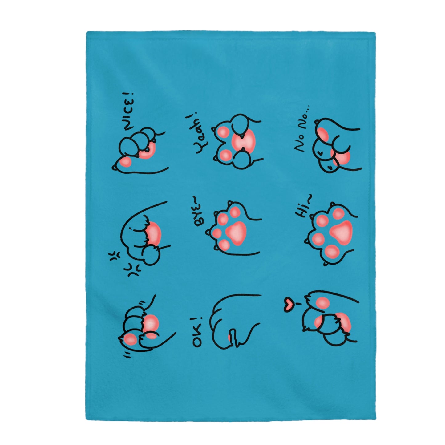 DemPawsTblue/Velveteen Plush Blanket