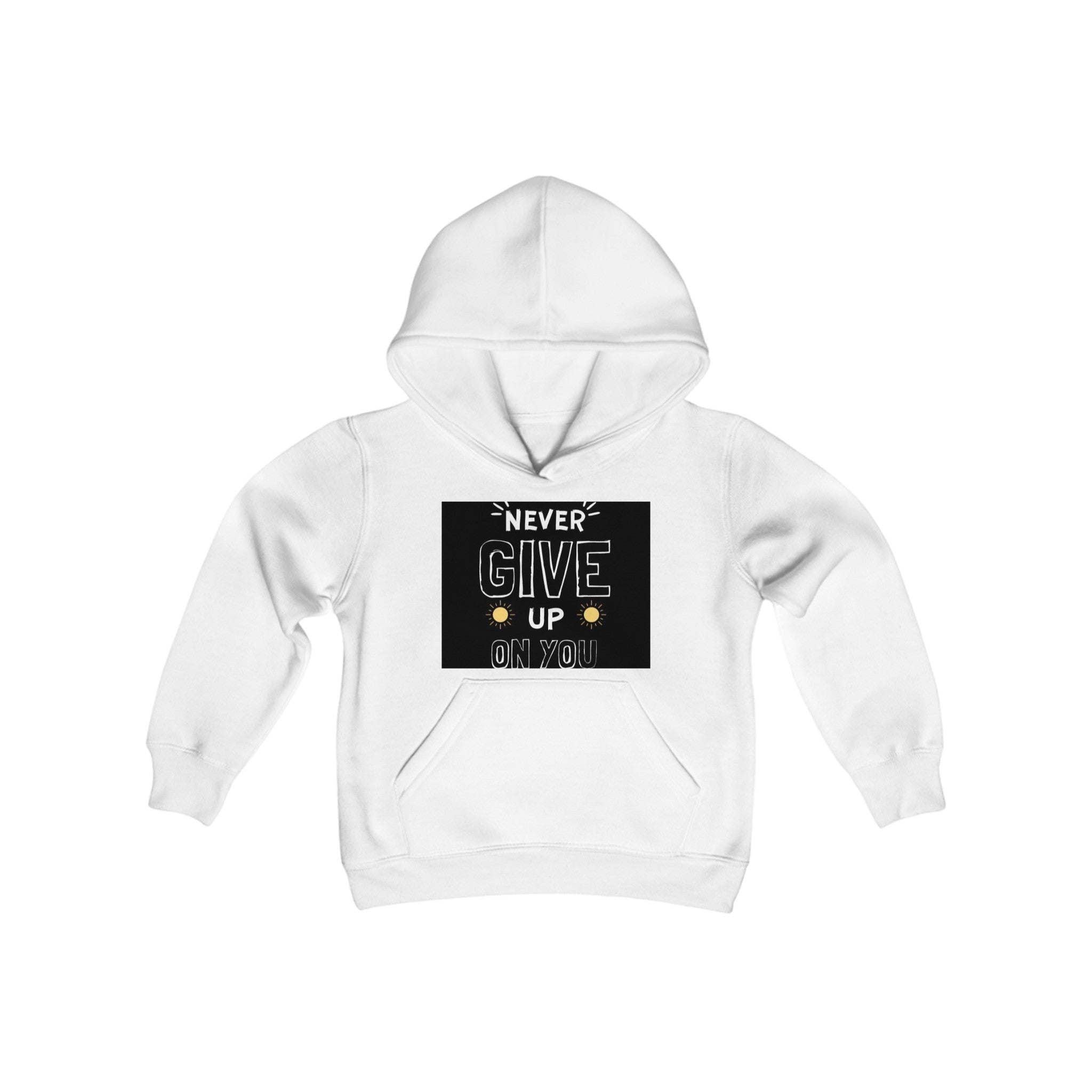 Never Give Up/Heavy Blend Hooded Sweatshirt