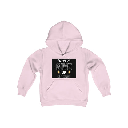 Never Give Up/Heavy Blend Hooded Sweatshirt