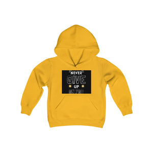 Never Give Up/Heavy Blend Hooded Sweatshirt