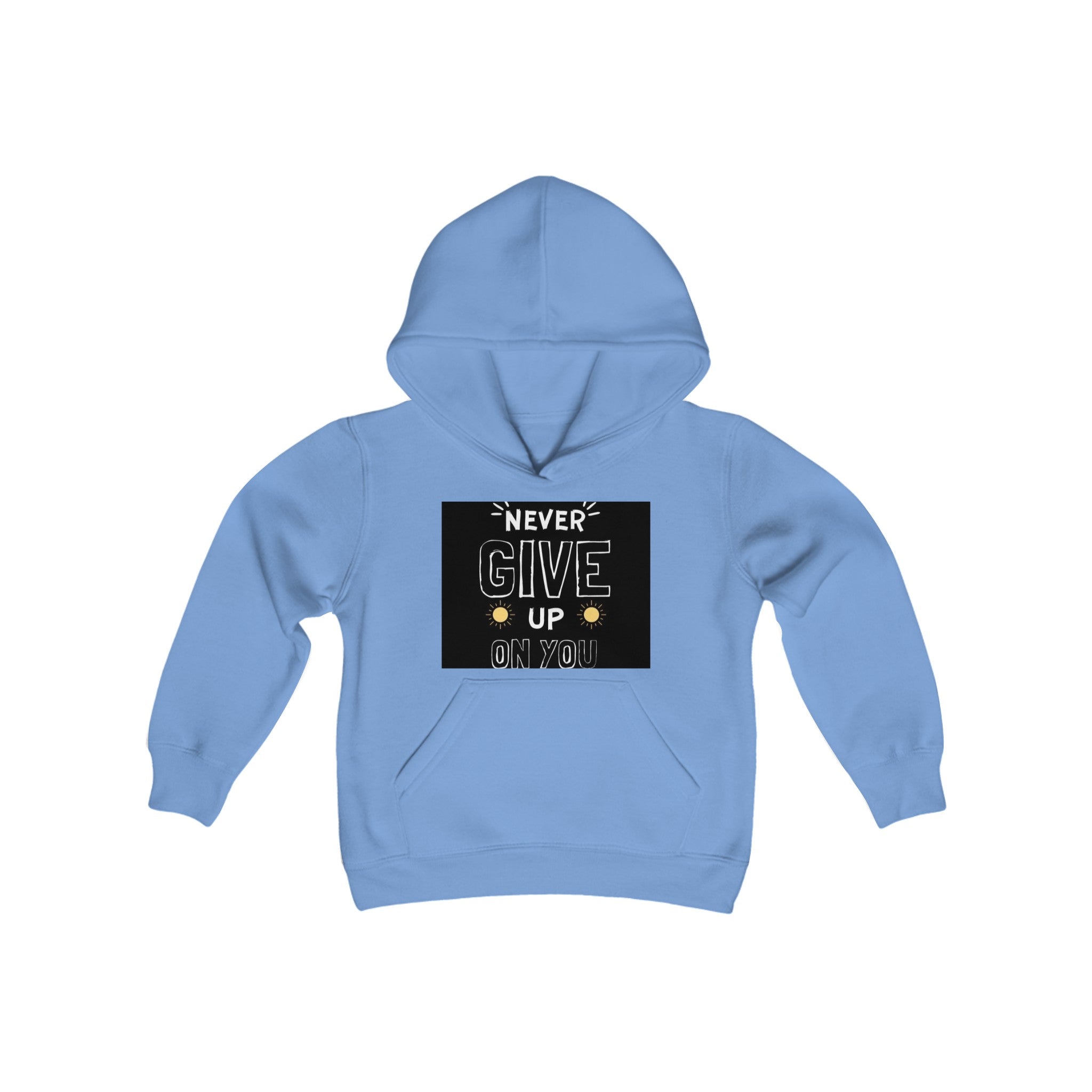 Never Give Up/Heavy Blend Hooded Sweatshirt