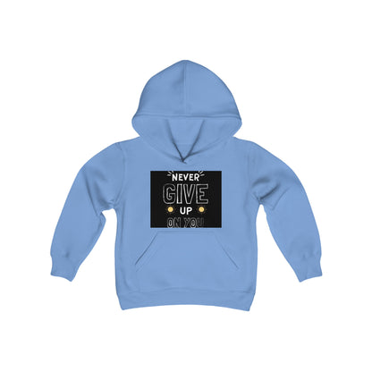 Never Give Up/Heavy Blend Hooded Sweatshirt