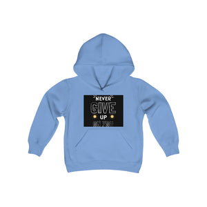 Never Give Up/Heavy Blend Hooded Sweatshirt