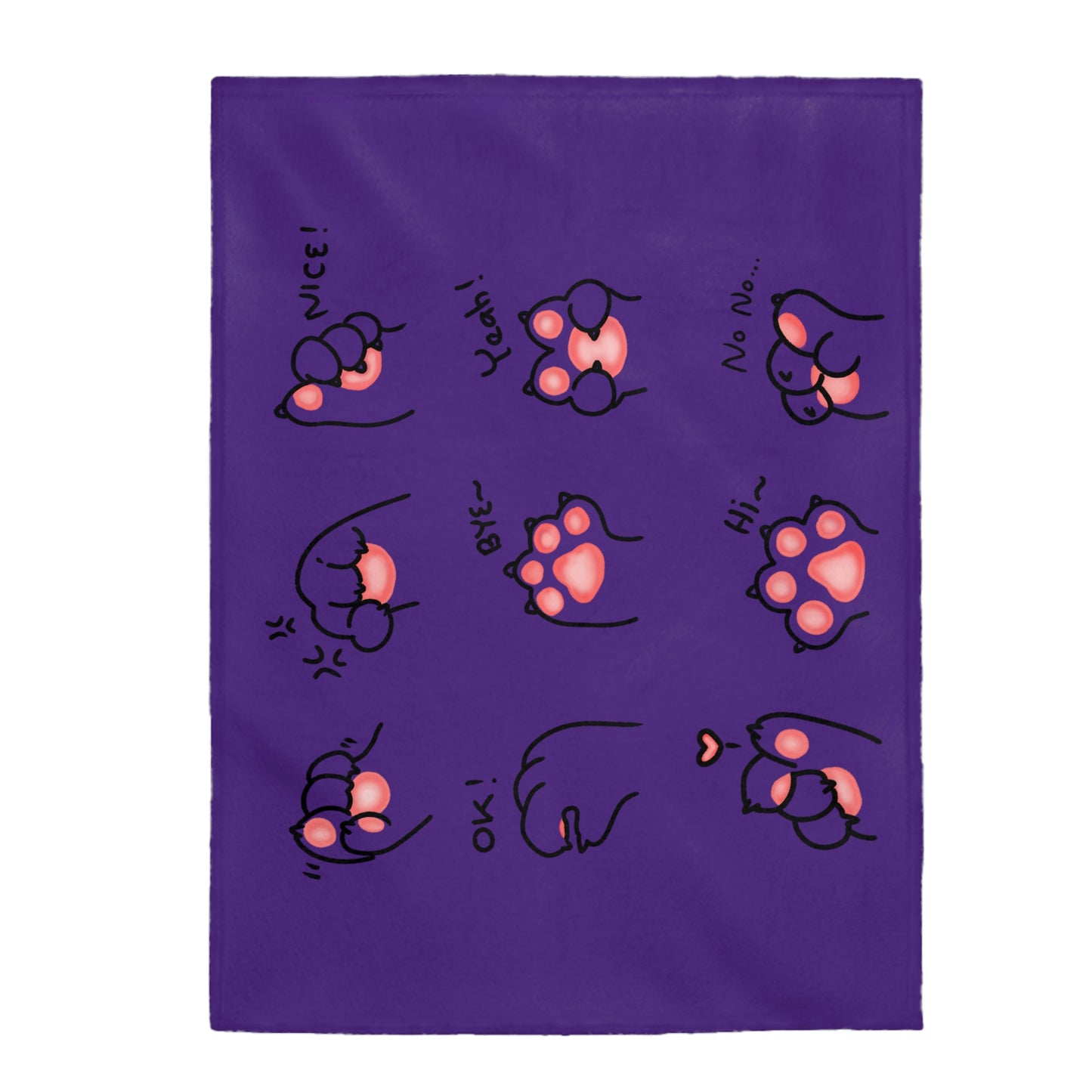 DemPawsPink/Velveteen Plush Blanket