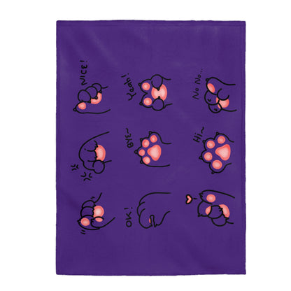 DemPawsPink/Velveteen Plush Blanket