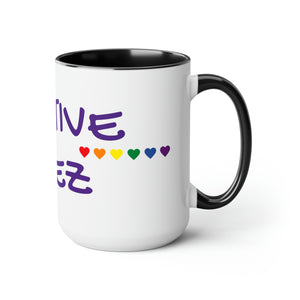 PositiveV/Two-Tone Coffee Mugs, 15oz