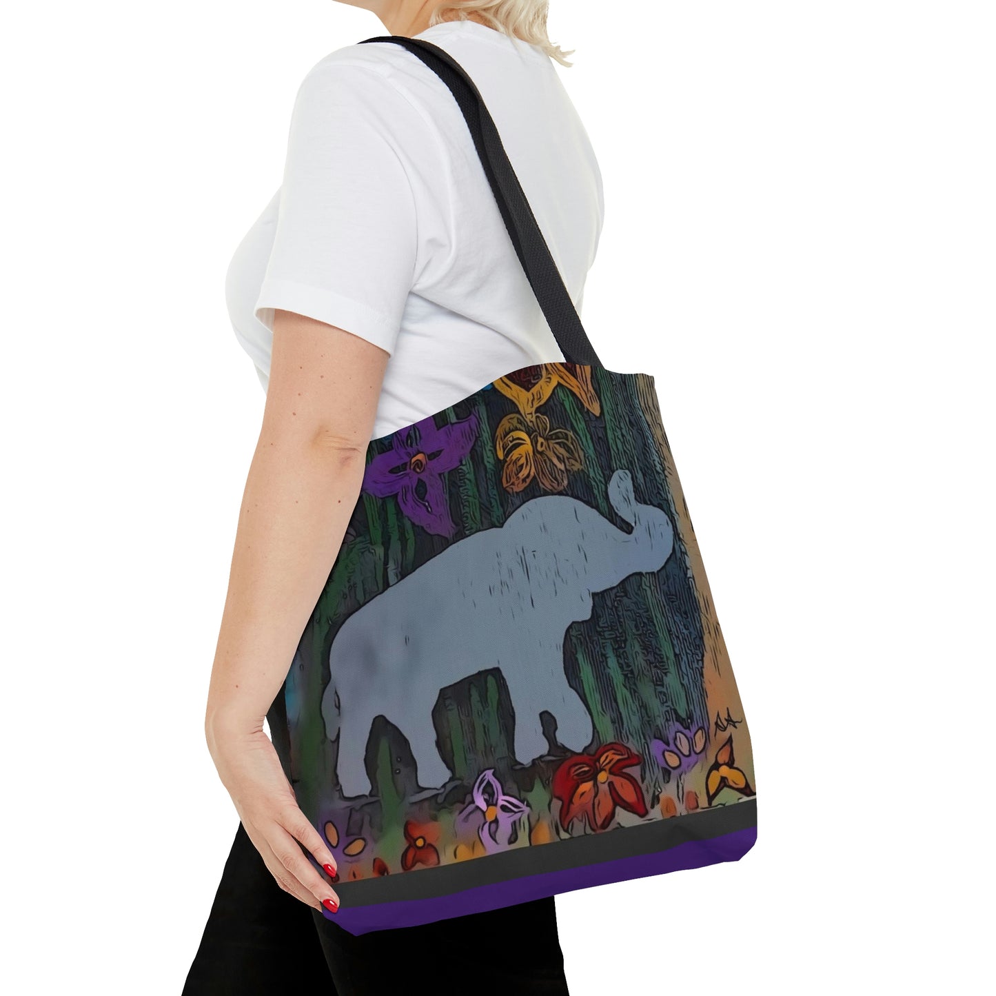 ElephantF/AOP Tote Bag