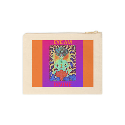 Eye Am Divine/Cotton Zipper Pouch