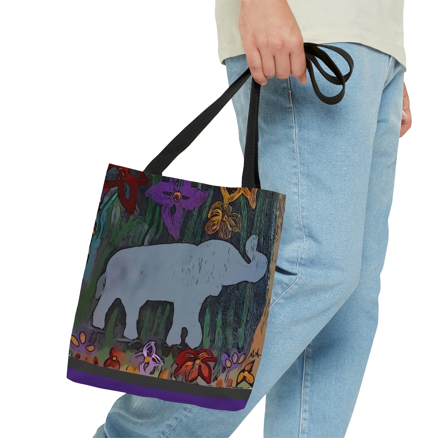 ElephantF/AOP Tote Bag