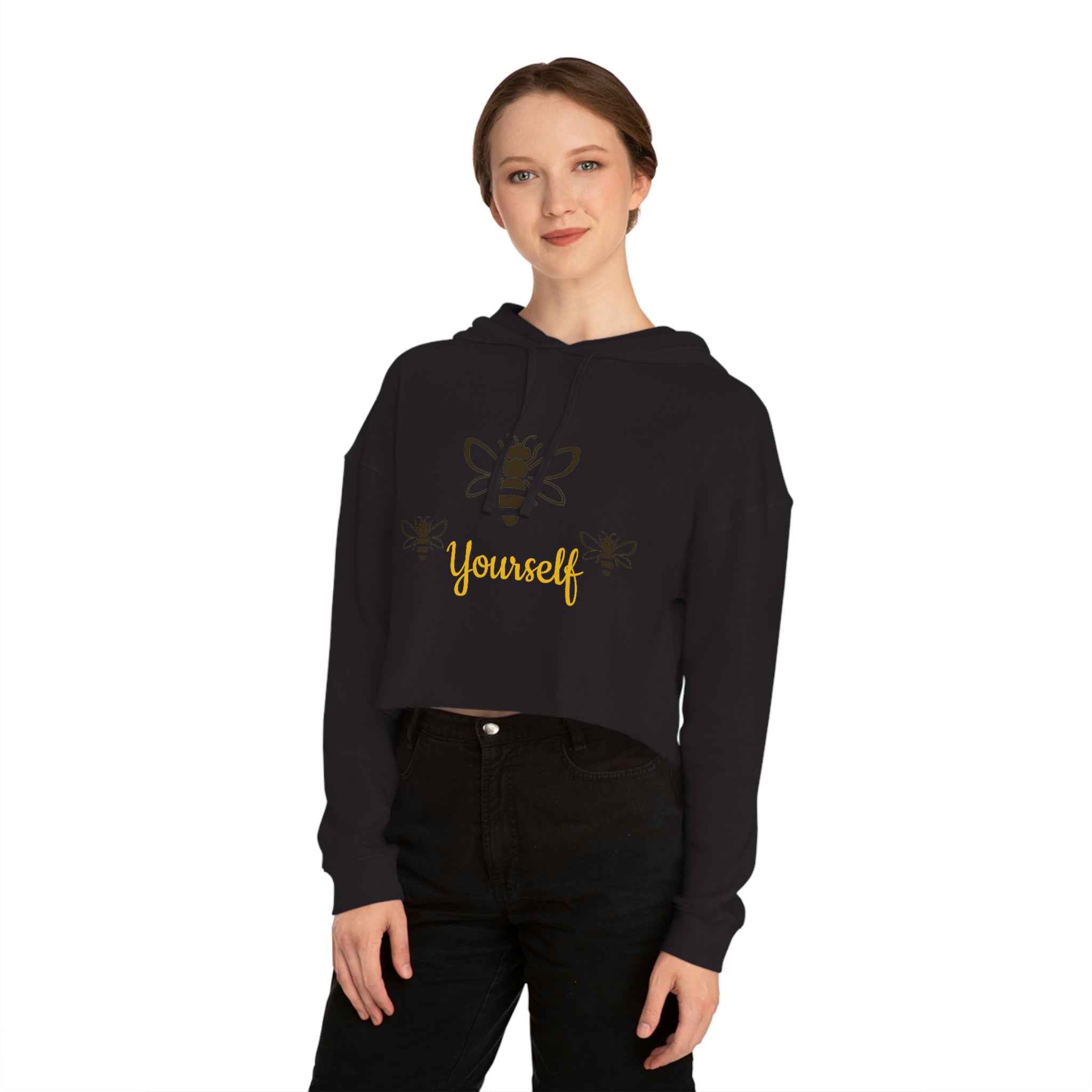 Bee/Women’s Cropped Hooded Sweatshirt