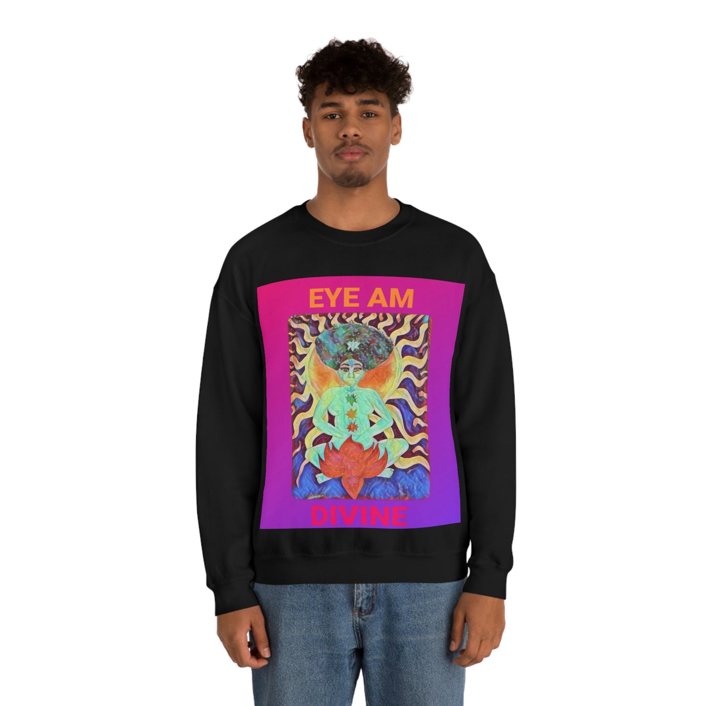 Eye Am Divine/Unisex Heavy Blend Crewneck Sweatshirt