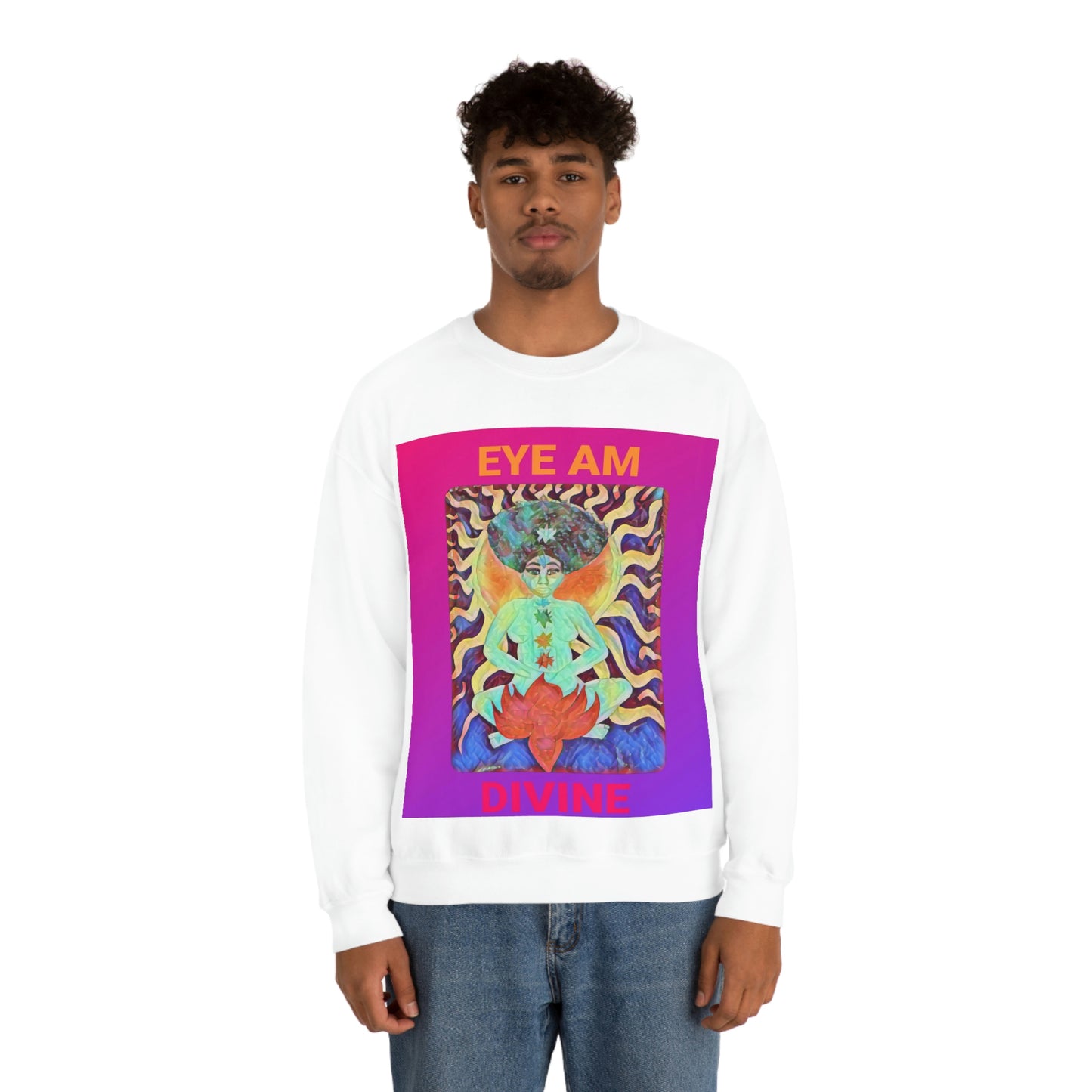 Eye Am Divine/Unisex Heavy Blend Crewneck Sweatshirt