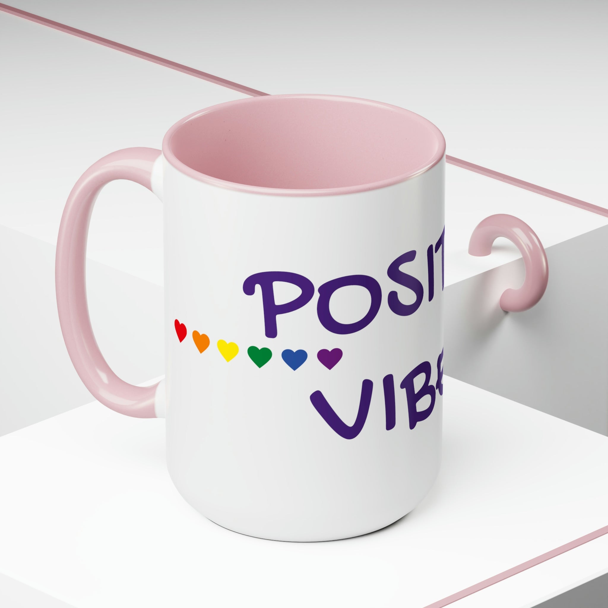 PositiveV/Two-Tone Coffee Mugs, 15oz