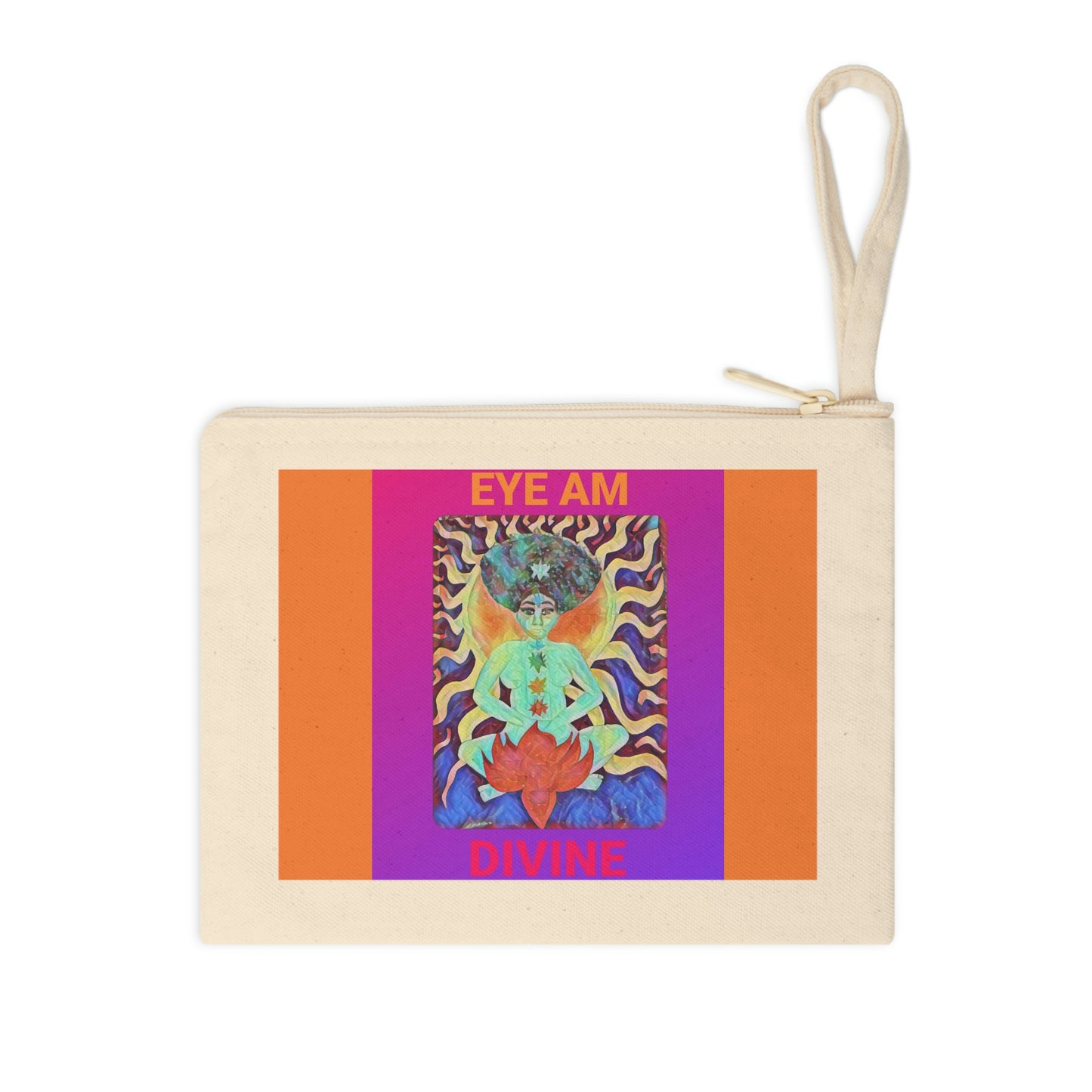 Eye Am Divine/Cotton Zipper Pouch