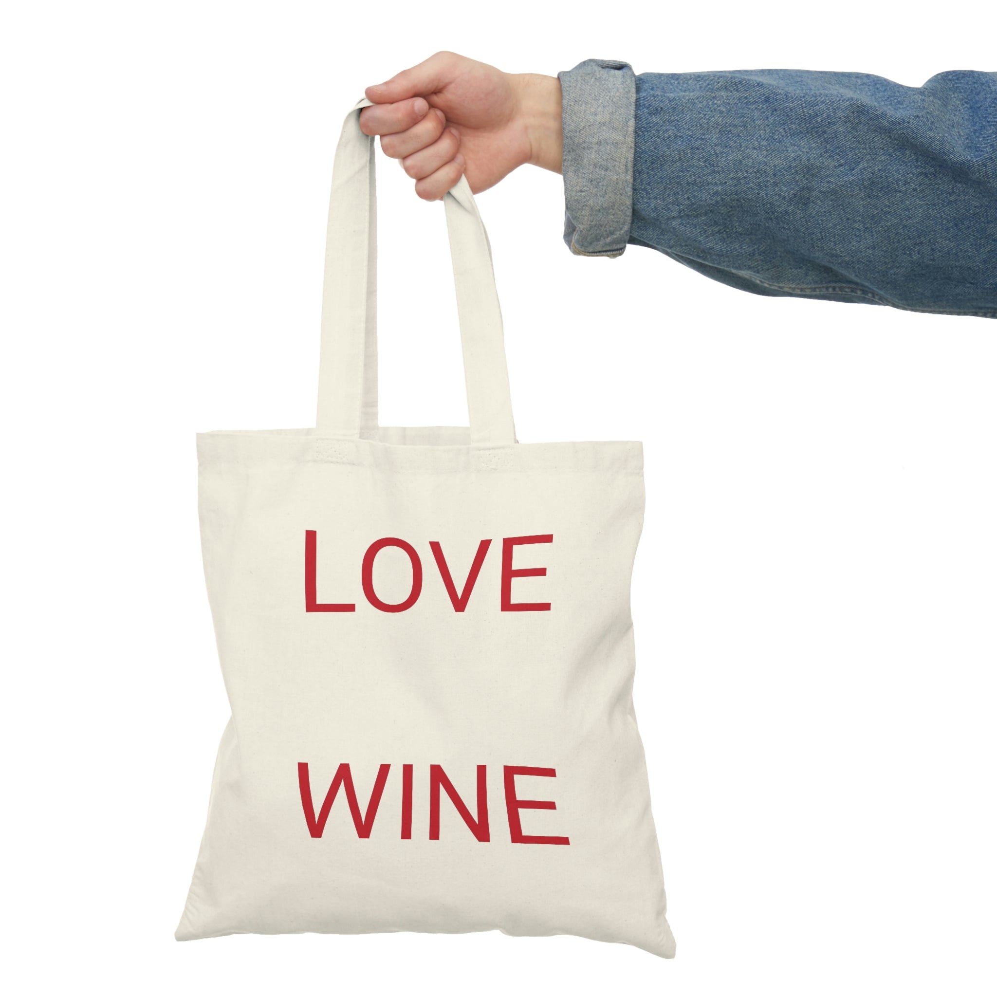 Love Wine/Natural Tote Bag