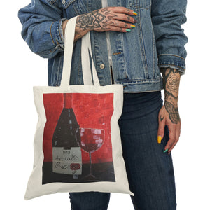 Love Wine/Natural Tote Bag
