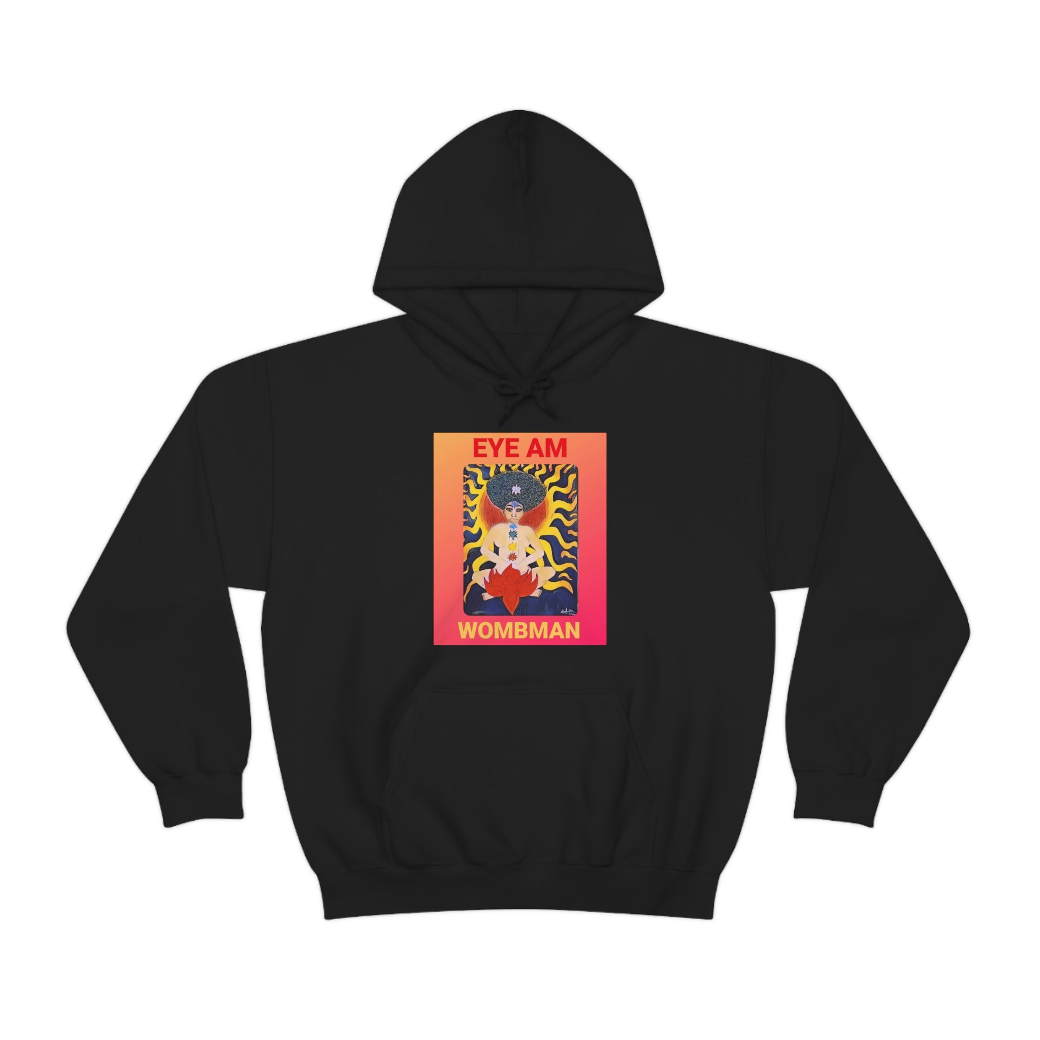 Eye Am Wombman/Unisex Heavy Blend Hooded Sweatshirt