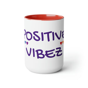 PositiveV/Two-Tone Coffee Mugs, 15oz