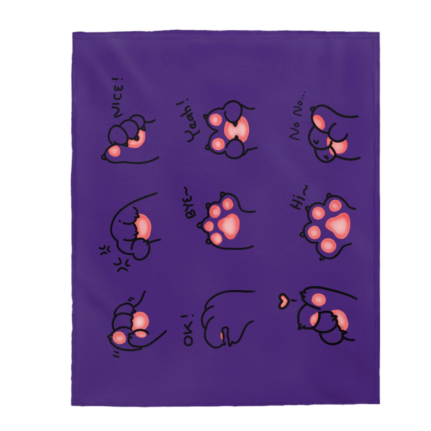 DemPawsPink/Velveteen Plush Blanket